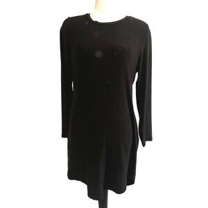 Derek Heart Black Knee Length Dress Sz XL Womens Long Sleeve Soft Classic
